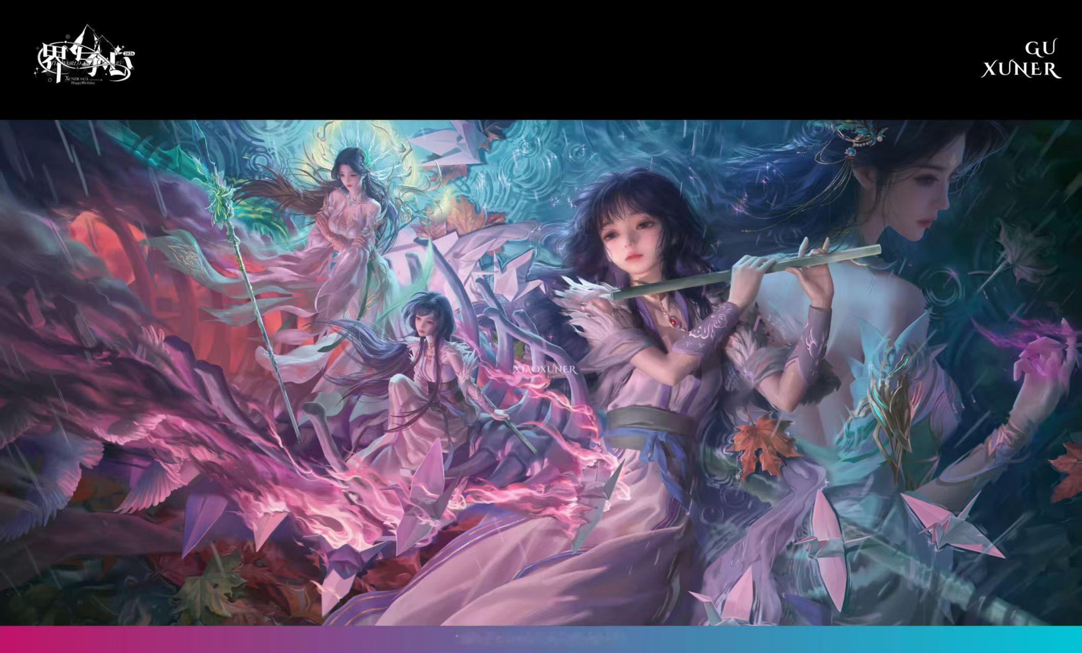 萧薰儿 金焰焚霜衬得容颜清冷出众，一身风骨踏遍世间万千风波，长发飘逸如云舒展，心