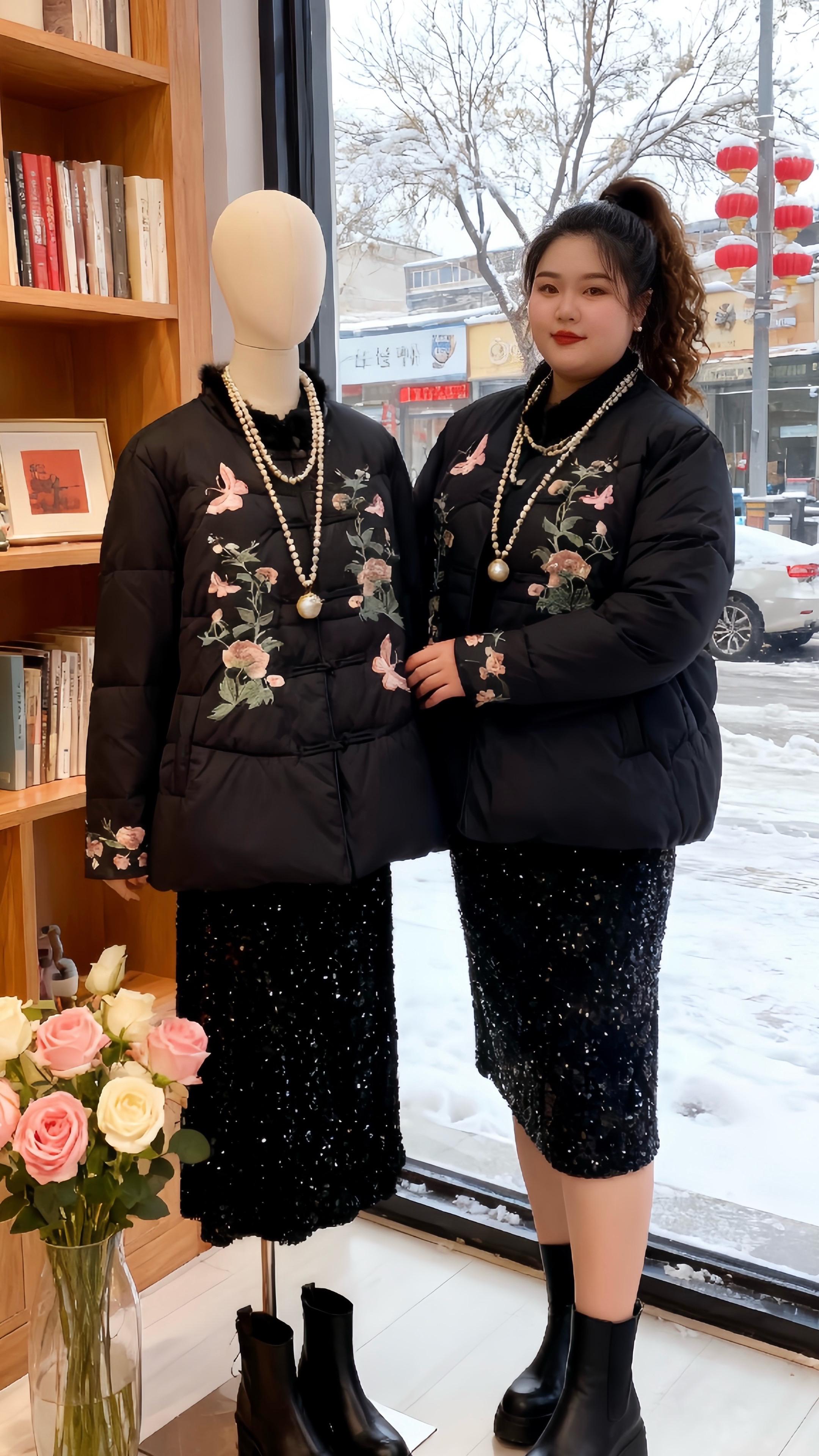 大码女装 棉服外套  保暖又好看 冬季穿搭 这个冬天不怕冷