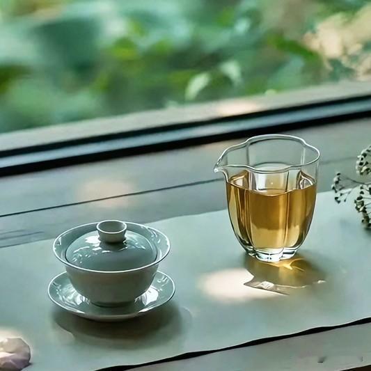 《茶悟·五古》
投叶沸汤中，浮沉若世途。喧时逐幻影，静处得真吾。
浓味终成淡，甘