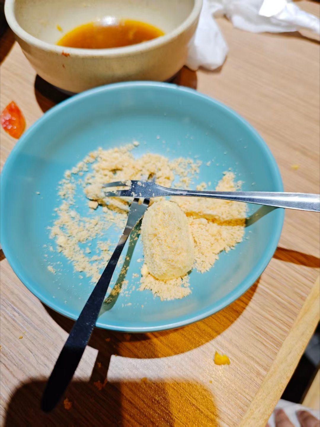 今天吃了个木糠芝士挺好吃的