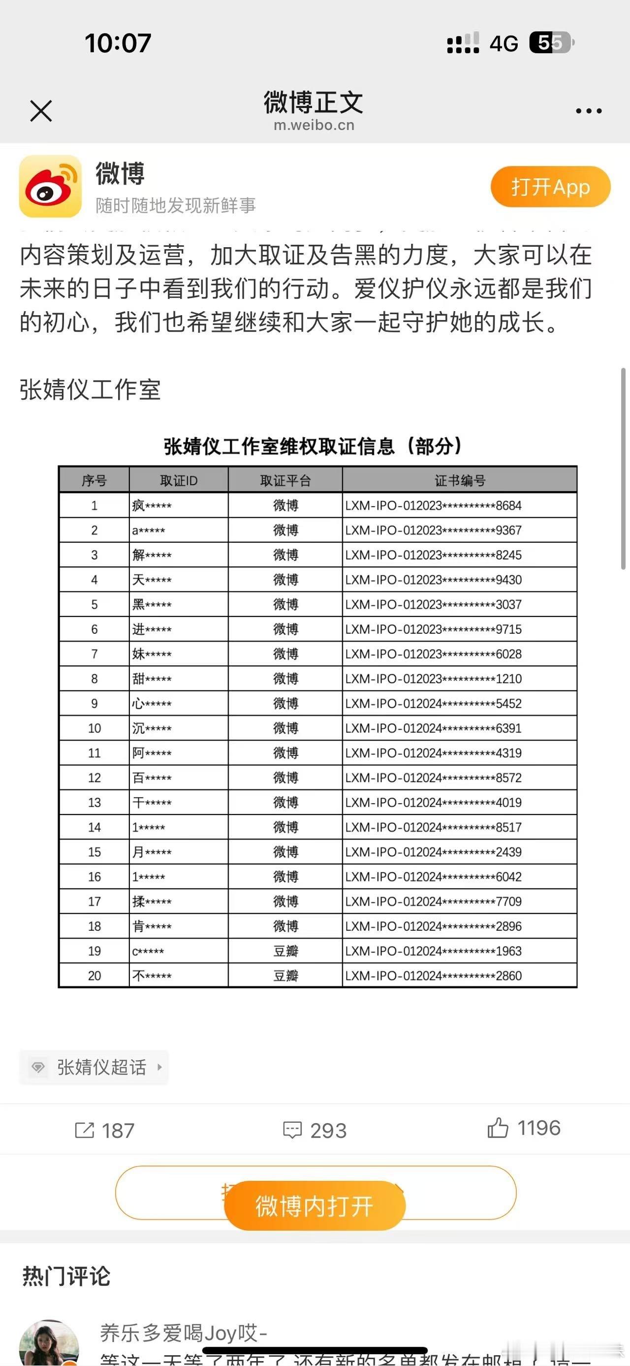 张婧仪工作室对近期粉丝诉求做出回应了，粉丝的诉求工作室看得见的，而且看工作室态度