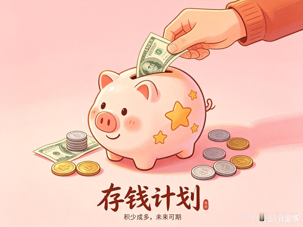 存钱
一定要“坚持”存钱
记住这句话
时刻提醒自己一定要“坚持”存钱
坚持，这两