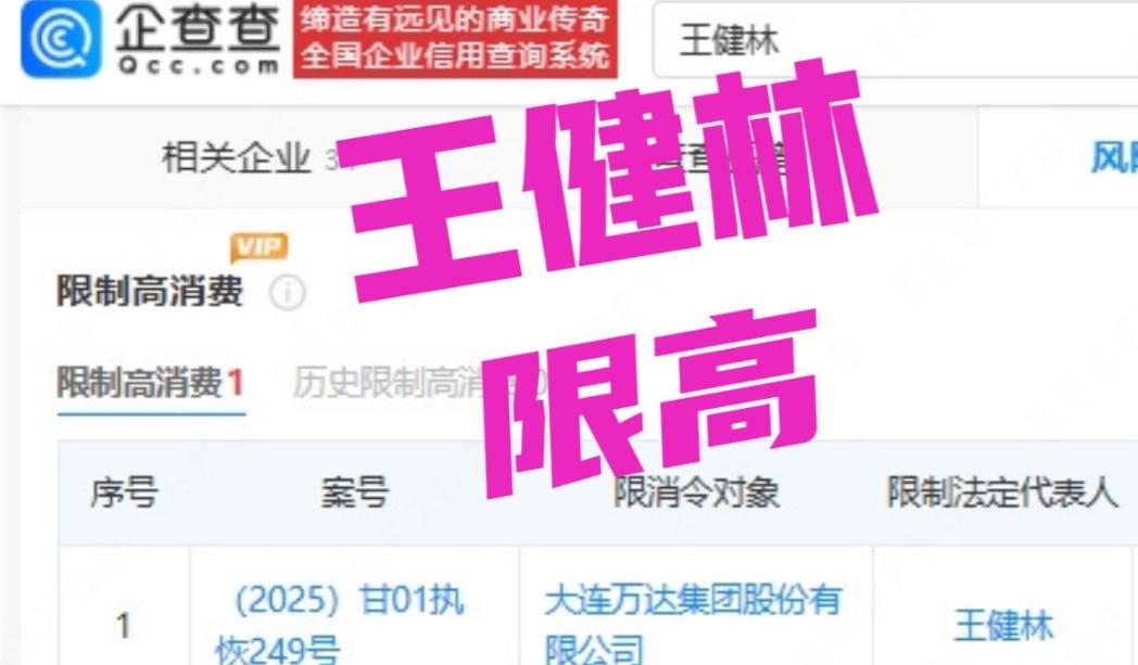 看王健林被限高，倒没觉得是落魄，更像见着个硬扛的 “老兵”。

王健林被限高了，