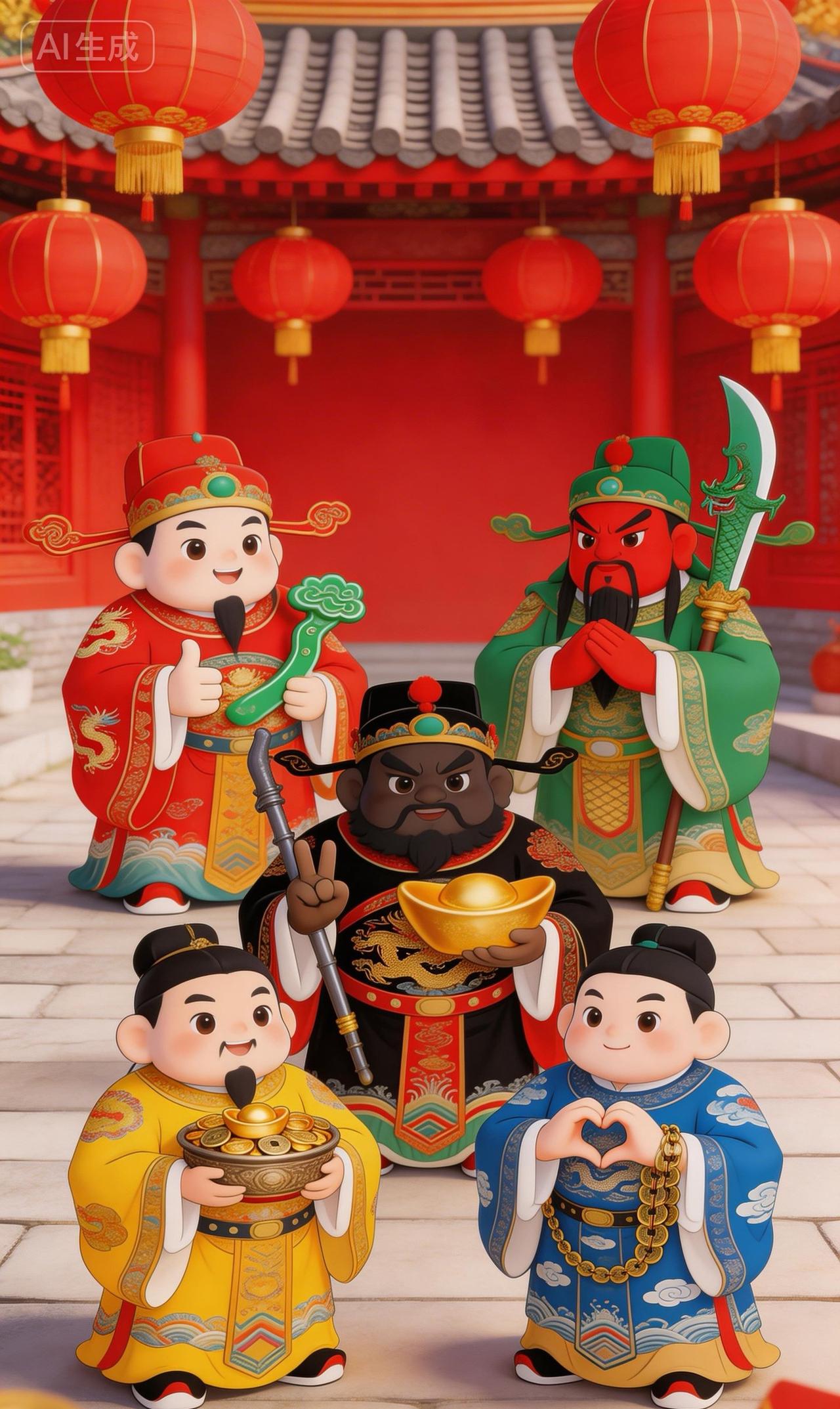 初五迎财神了，今年你一定要发大财！！！[烟花][烟花][烟花][招财进宝][招财