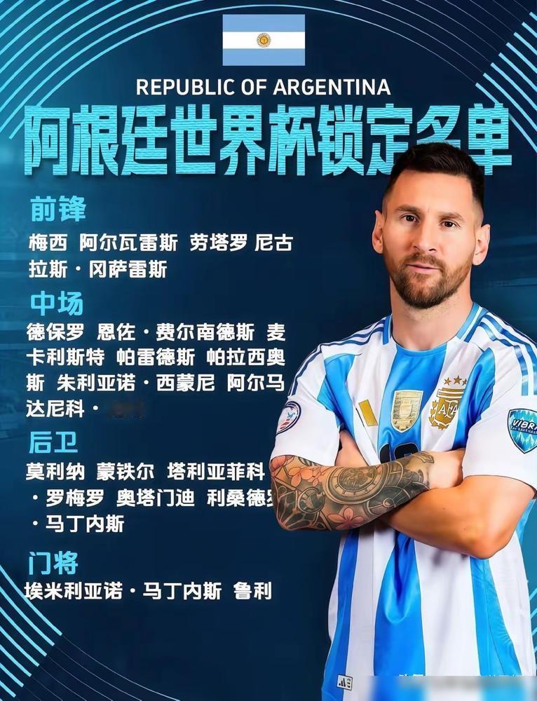 斯卡洛尼的大名单，根本不是选球员。我告诉你，他是在为梅西的王座，筛选最后一批“活