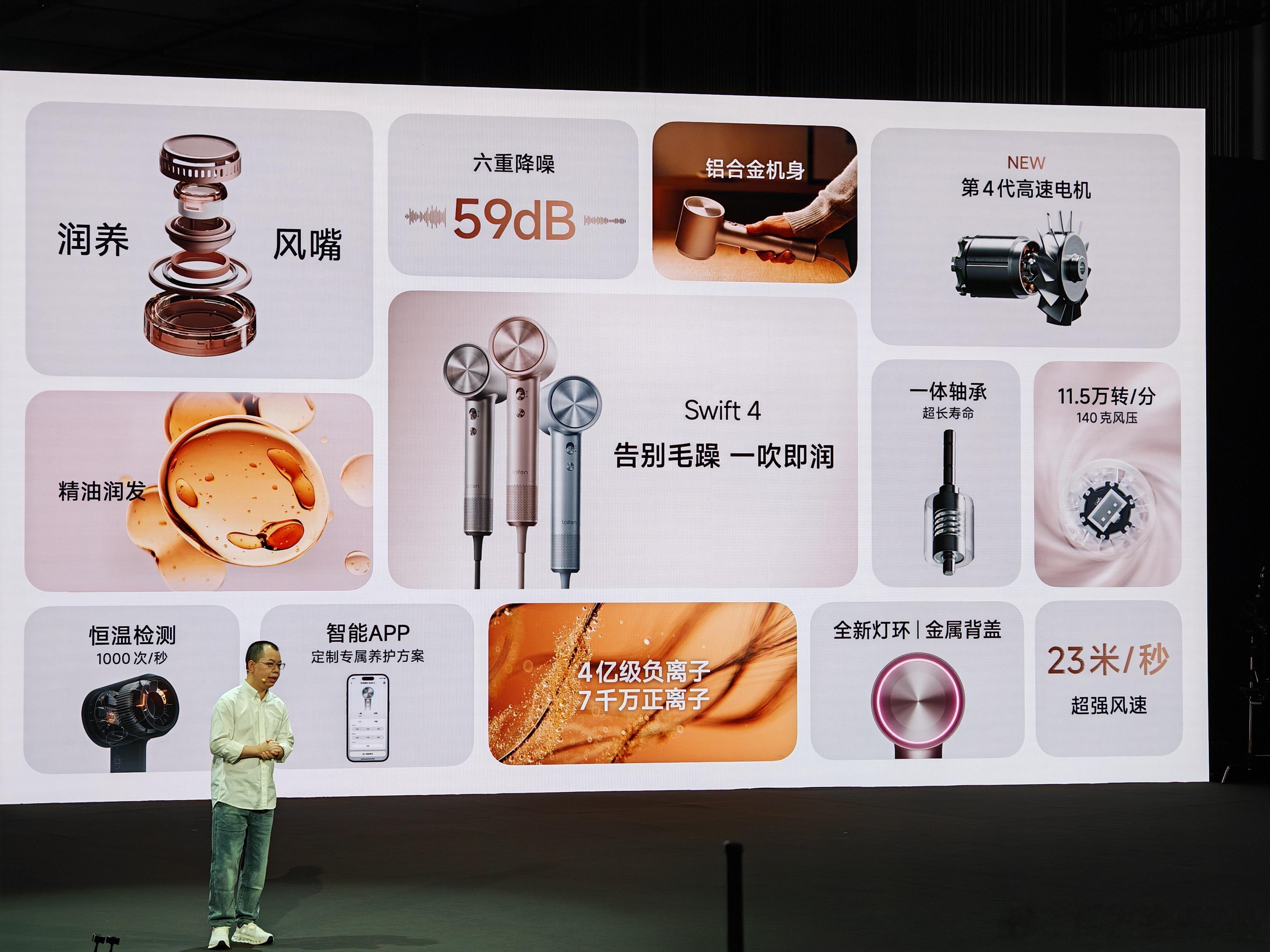 感受一下徕芬Swift 4吹风机。今天住的酒店里配的就是徕芬的吹风机，非常好用。
