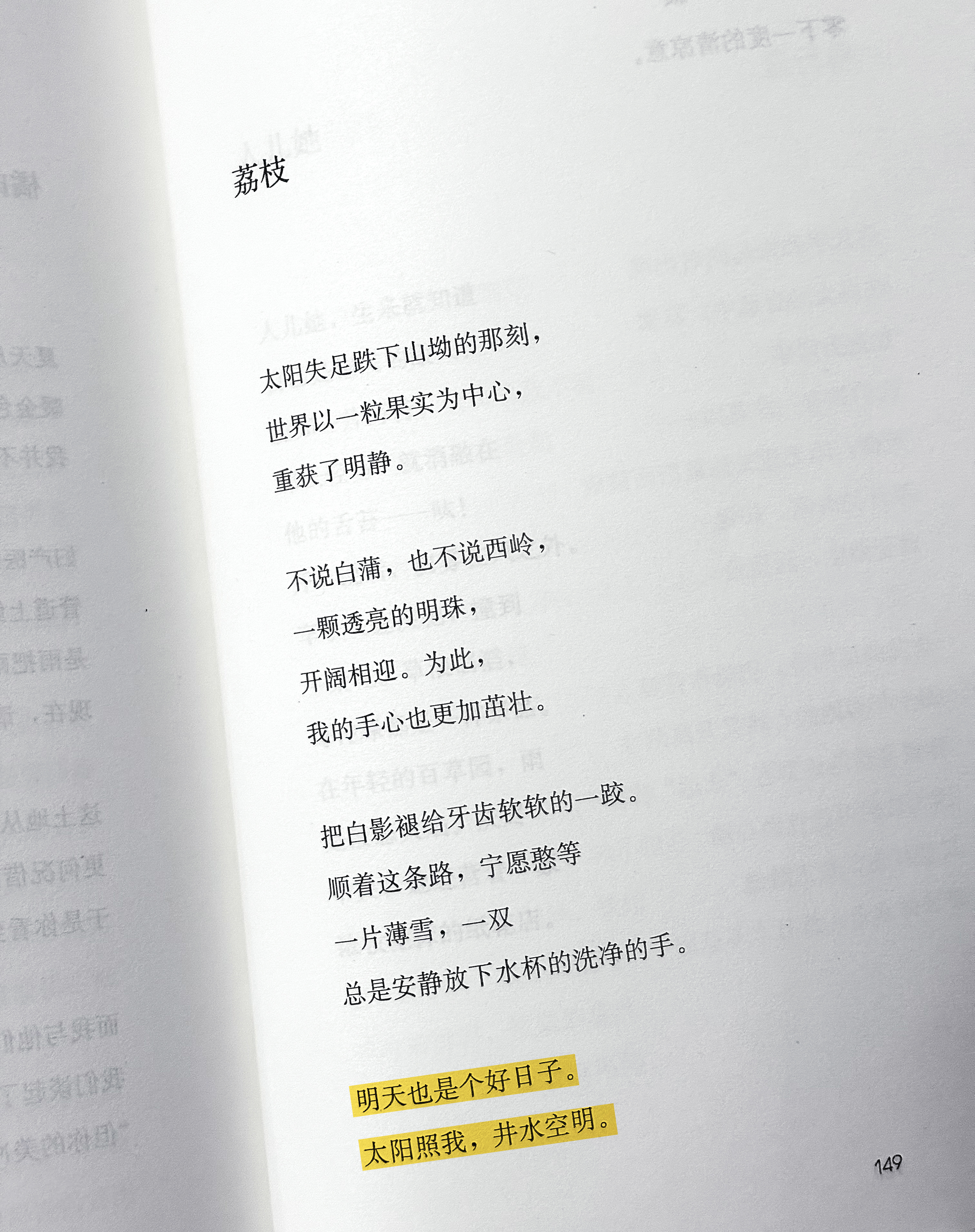 明天也是个好日子太阳照我，井水空明葭苇 | 荔枝 