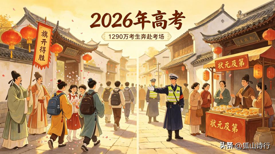 高考寄语  ［狐山诗行］

十年磨剑待今朝，千万英才赴远韶。
一路春风相护佑，笔