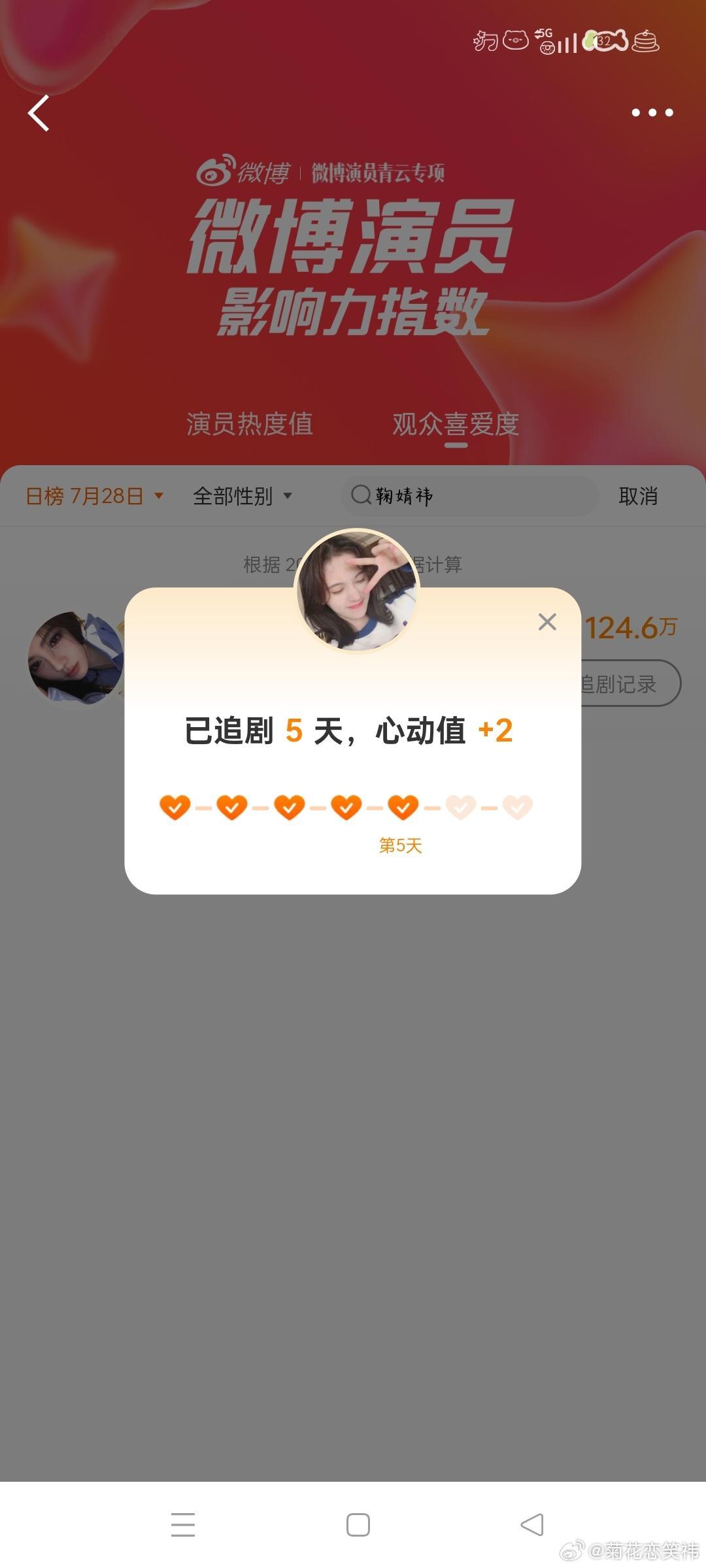 微博演员影响力指数姜黎非心动Day33 