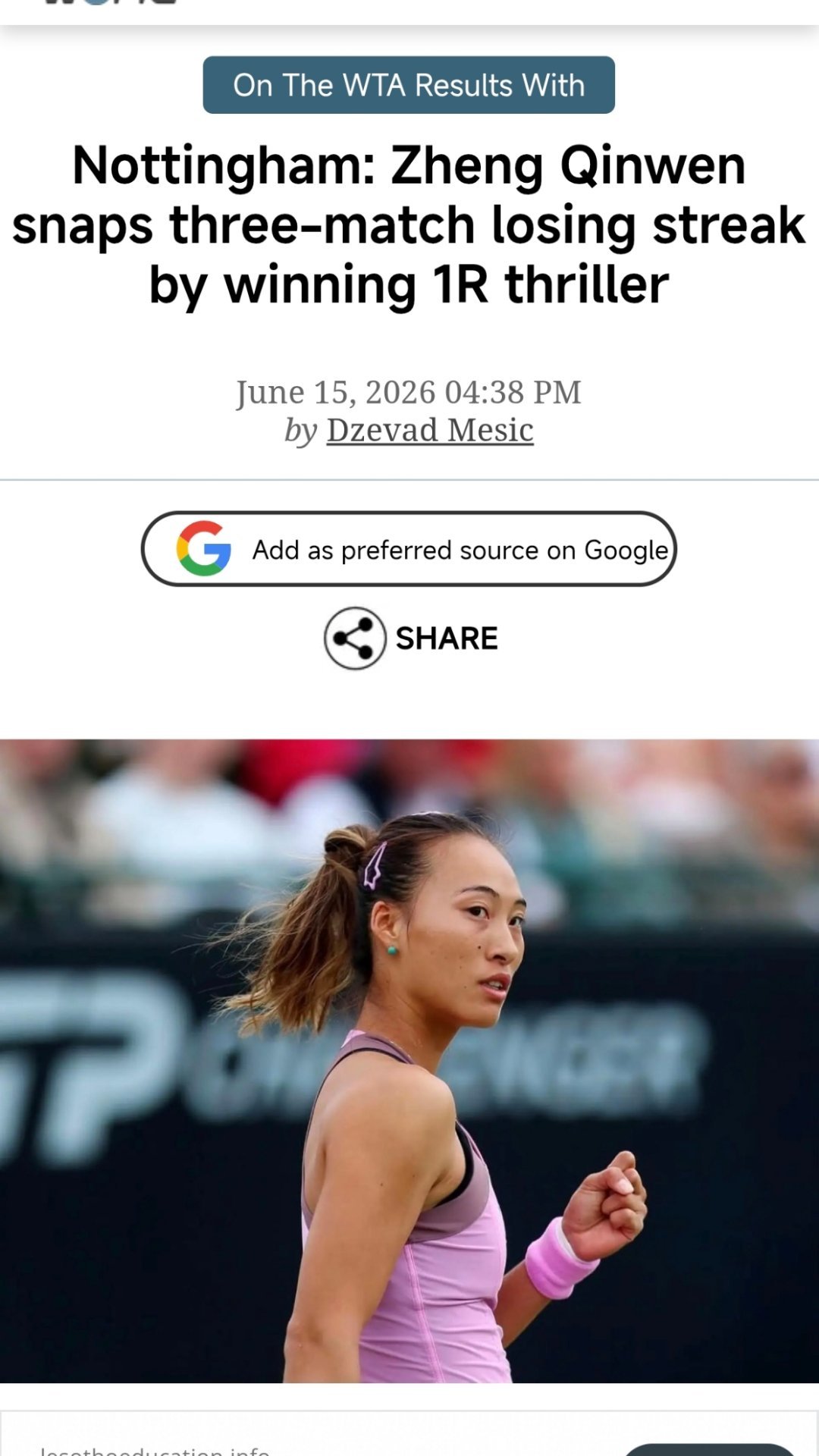郑钦文跌出WTA世界排名TOP150¹ 准确说是第160名！她之前最好成绩应该是