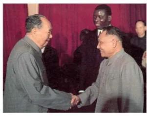 周恩来因癌症两次动手术后，毛泽东提议邓小平出任国务院第一副总理1974年，中国政