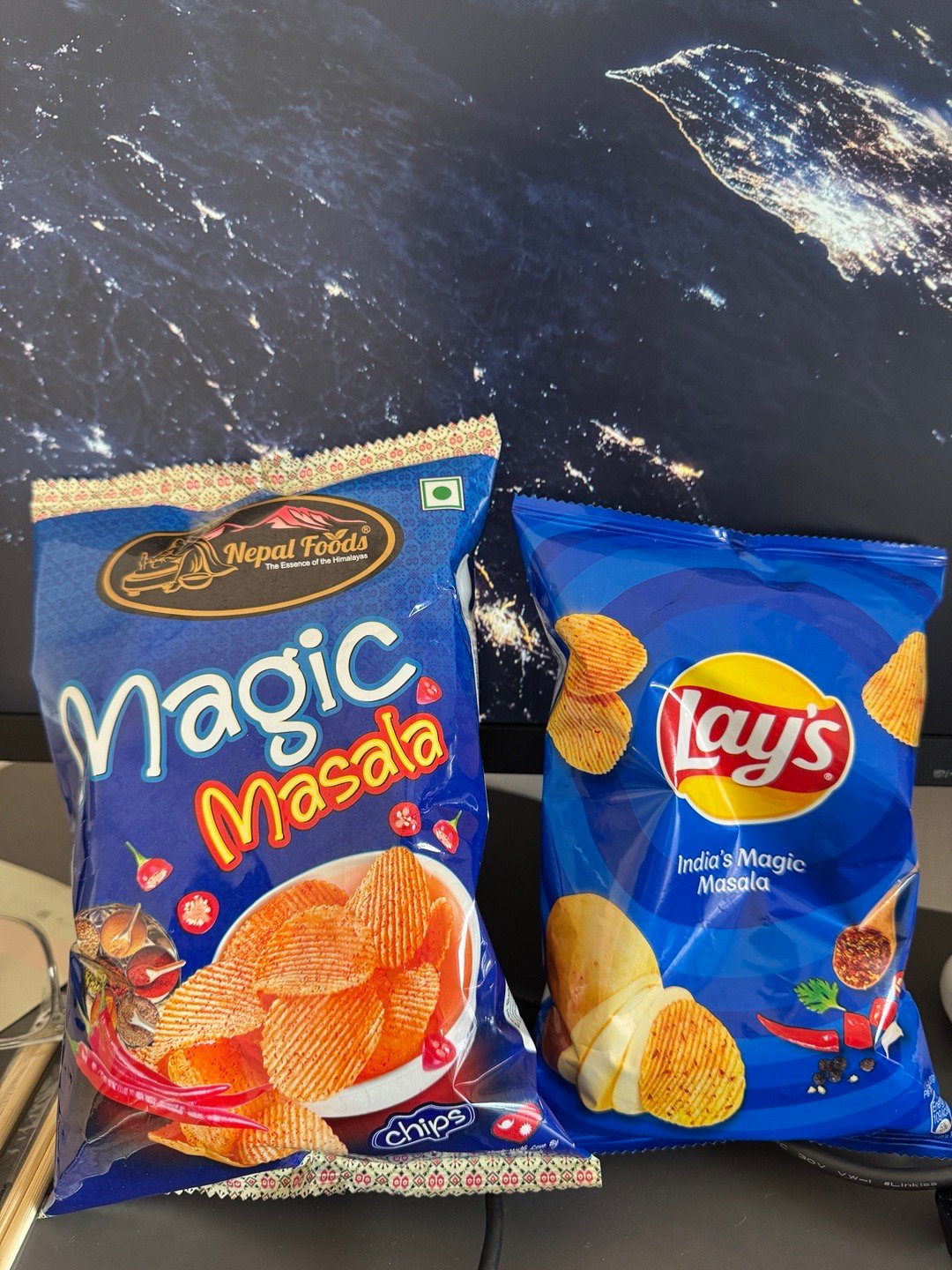 魔法玛莎拉薯片，看一下印度签证办起来有点麻烦，有点懒，就弄点印度零食吃吃[666