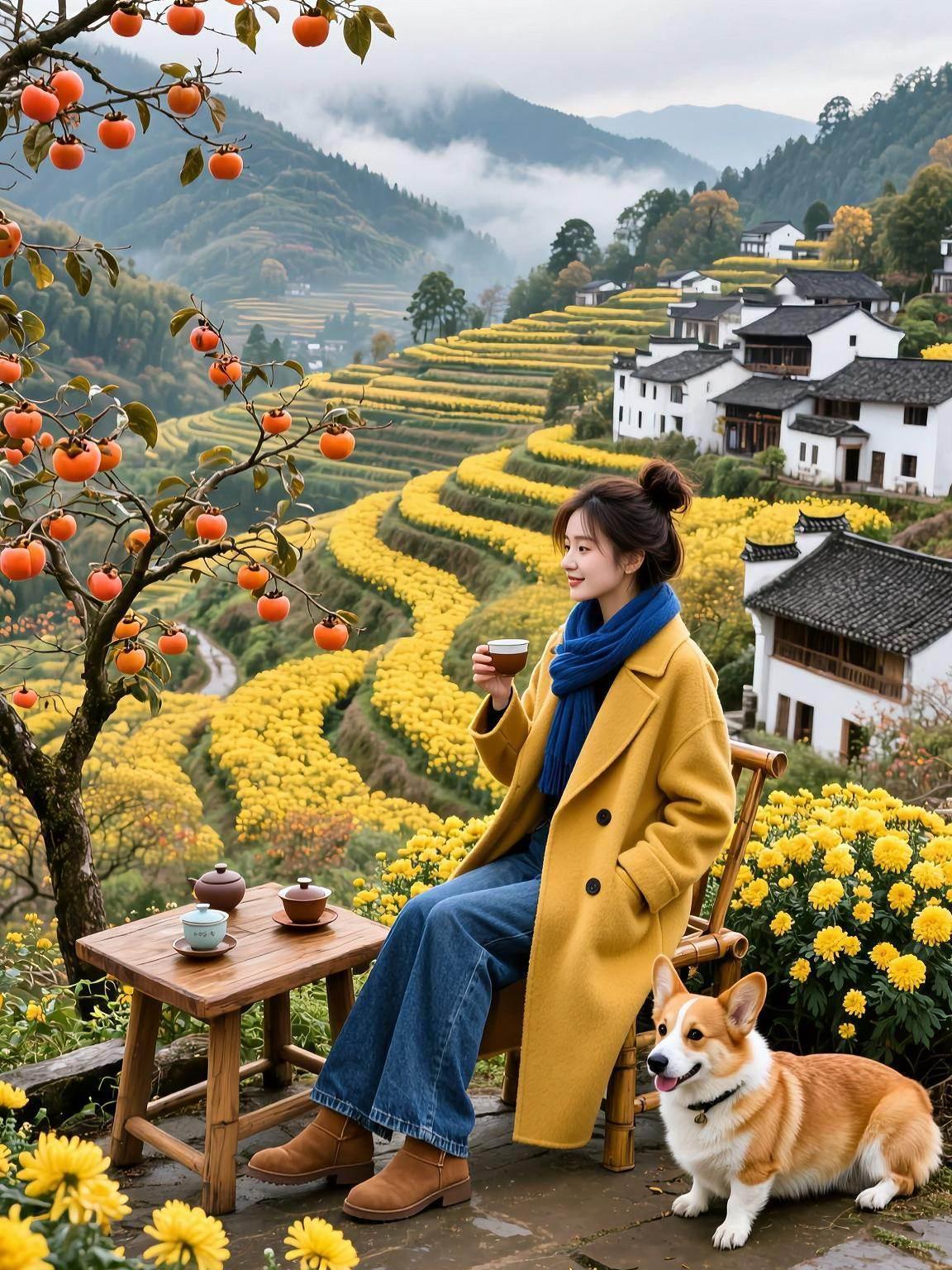 田园惬意写真 抖音ai创作 高颜值