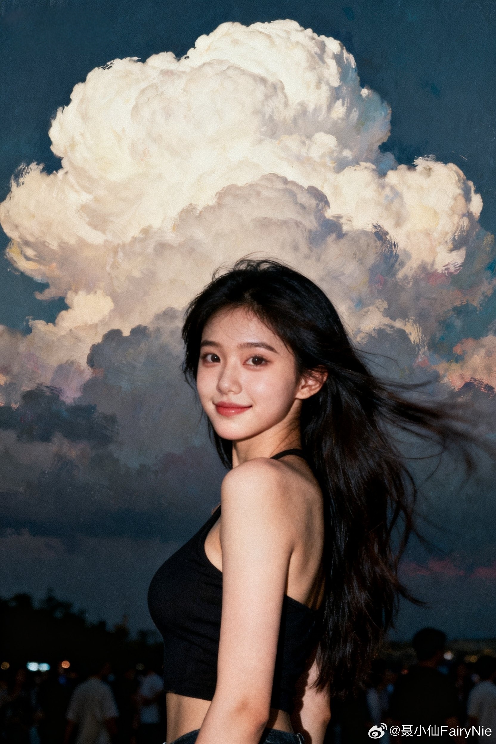 云朵的形状真好看，像不像一朵花！其实是棉花，因为棉花也是“花”！🤣行摄漫记聂小