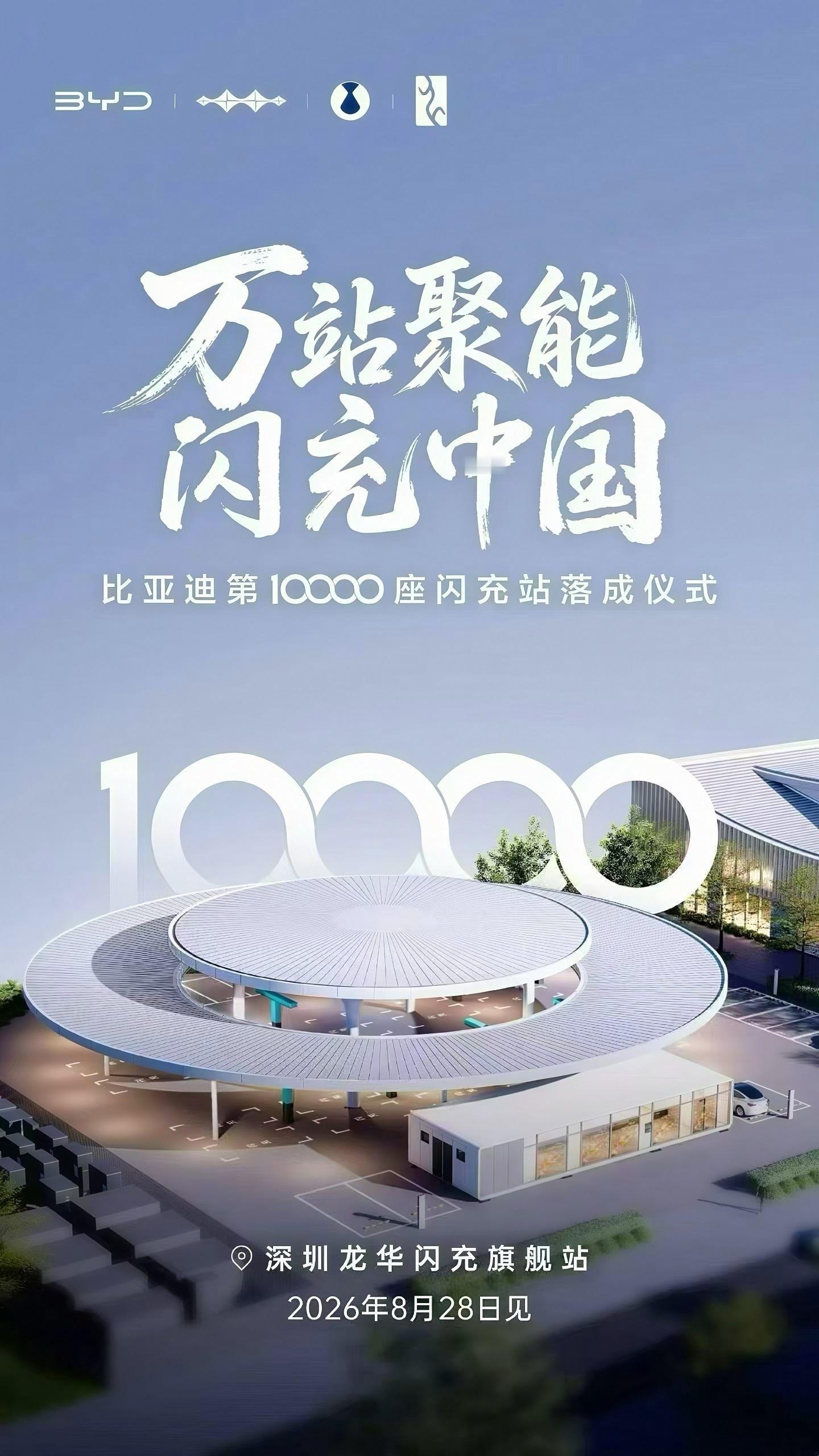 前段时间还不到8000，嗖的一下马上破万了，比亚迪闪充站的铺开速度着实惊人 ​​
