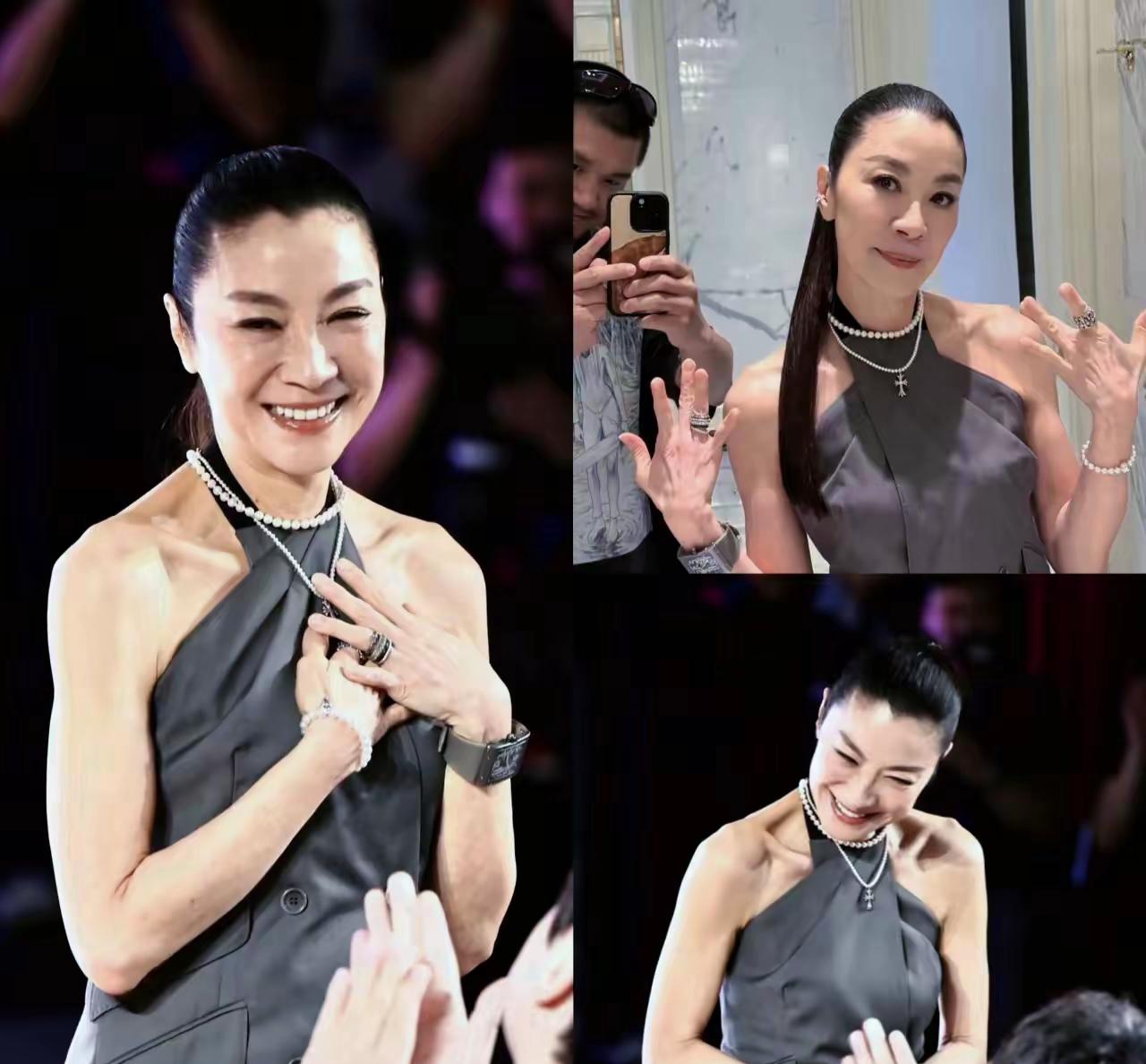 63岁的杨紫琼，脸很年轻，但是也太瘦了吧。