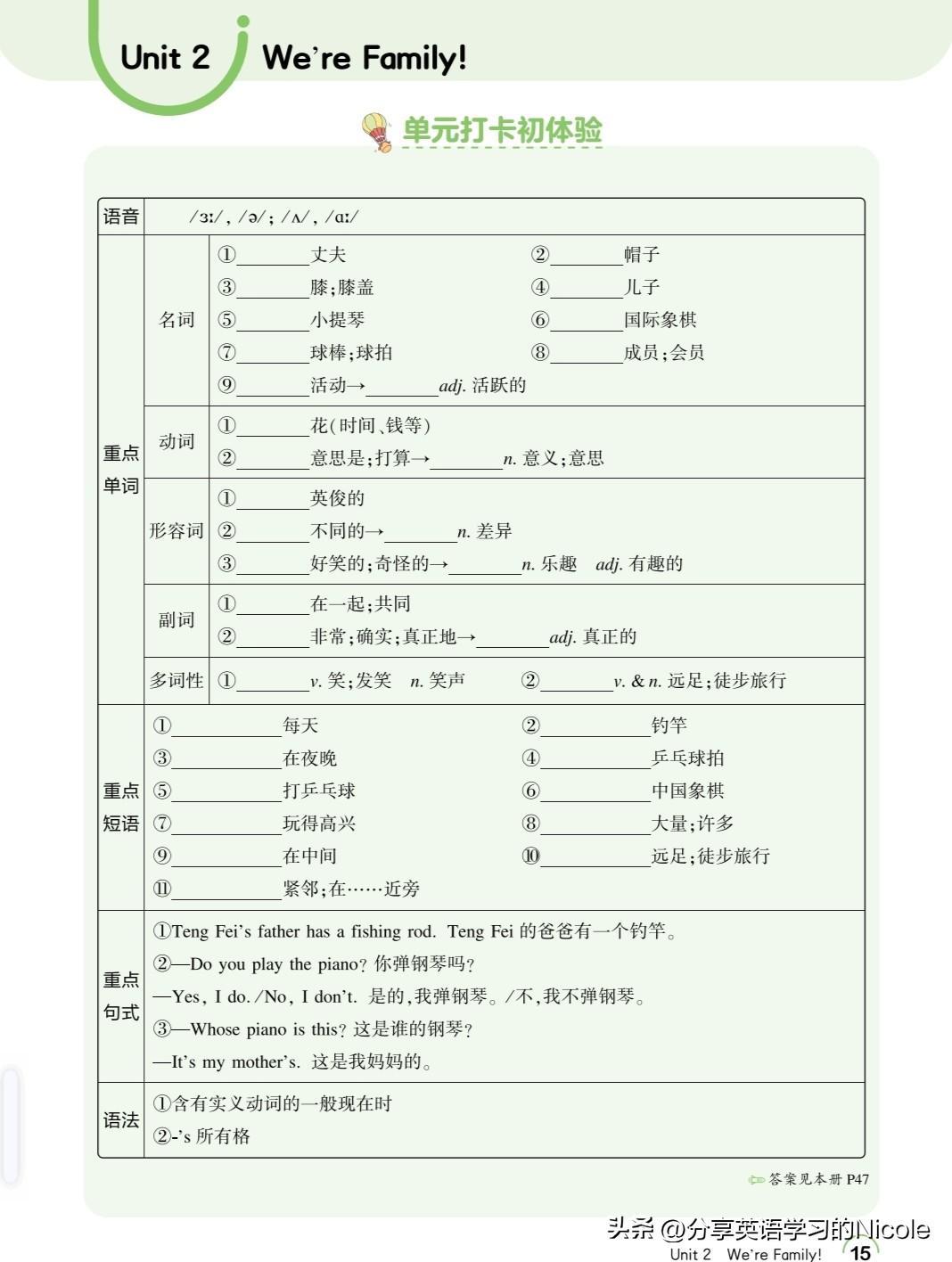 人教版七年级第2单元