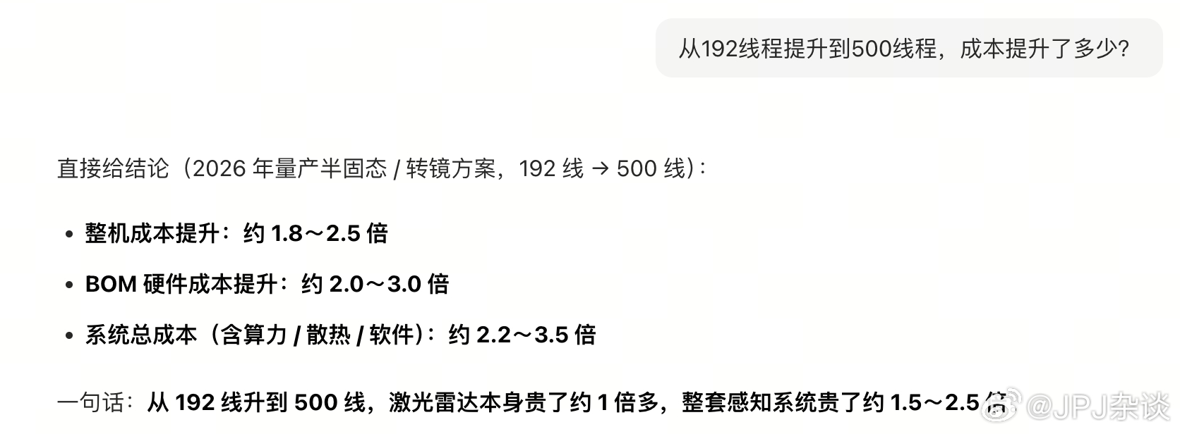 成本暴涨！全新激光雷达来了，尊界S800率先搭载尊界s800汽场全开鸿蒙智行技术