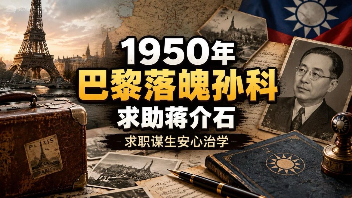 1950年巴黎落魄孙科求助蒋介石，求职谋生安心治学
