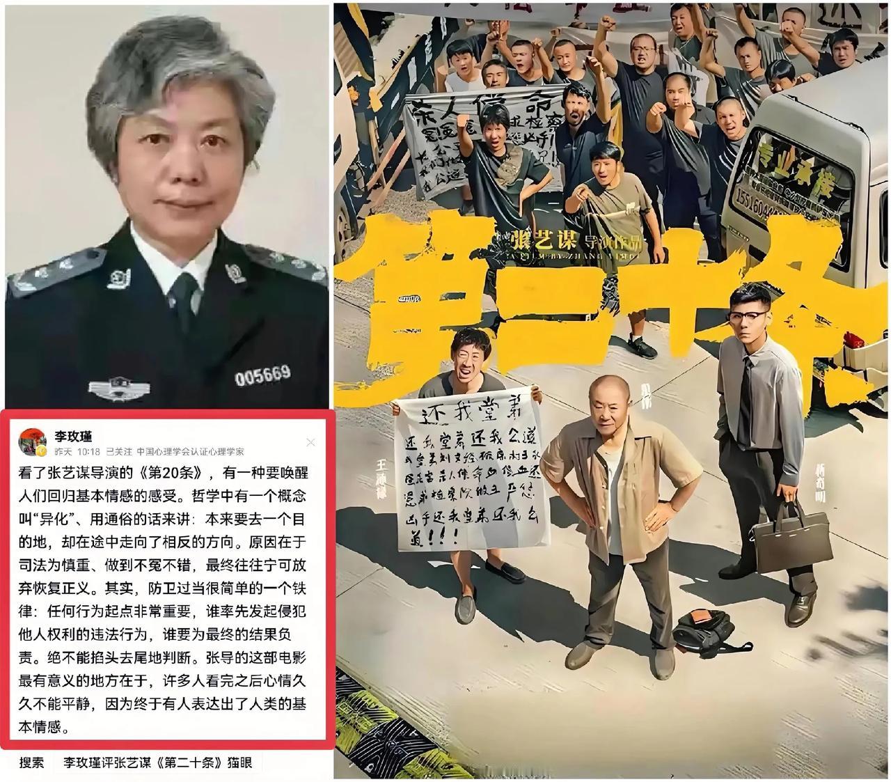 公安大学李玫瑾教授狂赞《第20条》：警醒人们回归基本情感，呼唤正义的力量！


