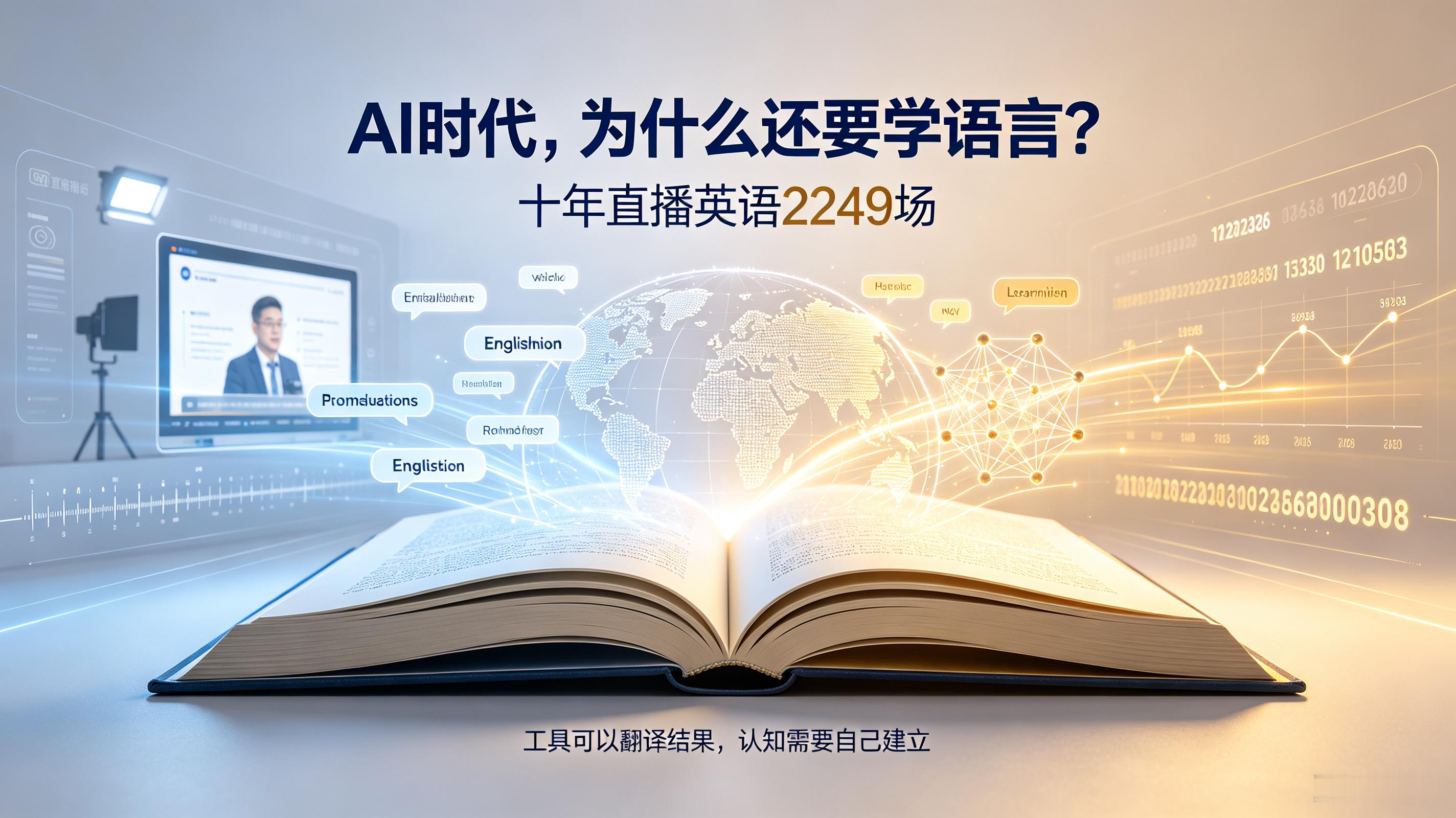张朝阳谈AI时代为何仍要学习语言张朝阳十年直播英语2249场AI翻译越来越强大，