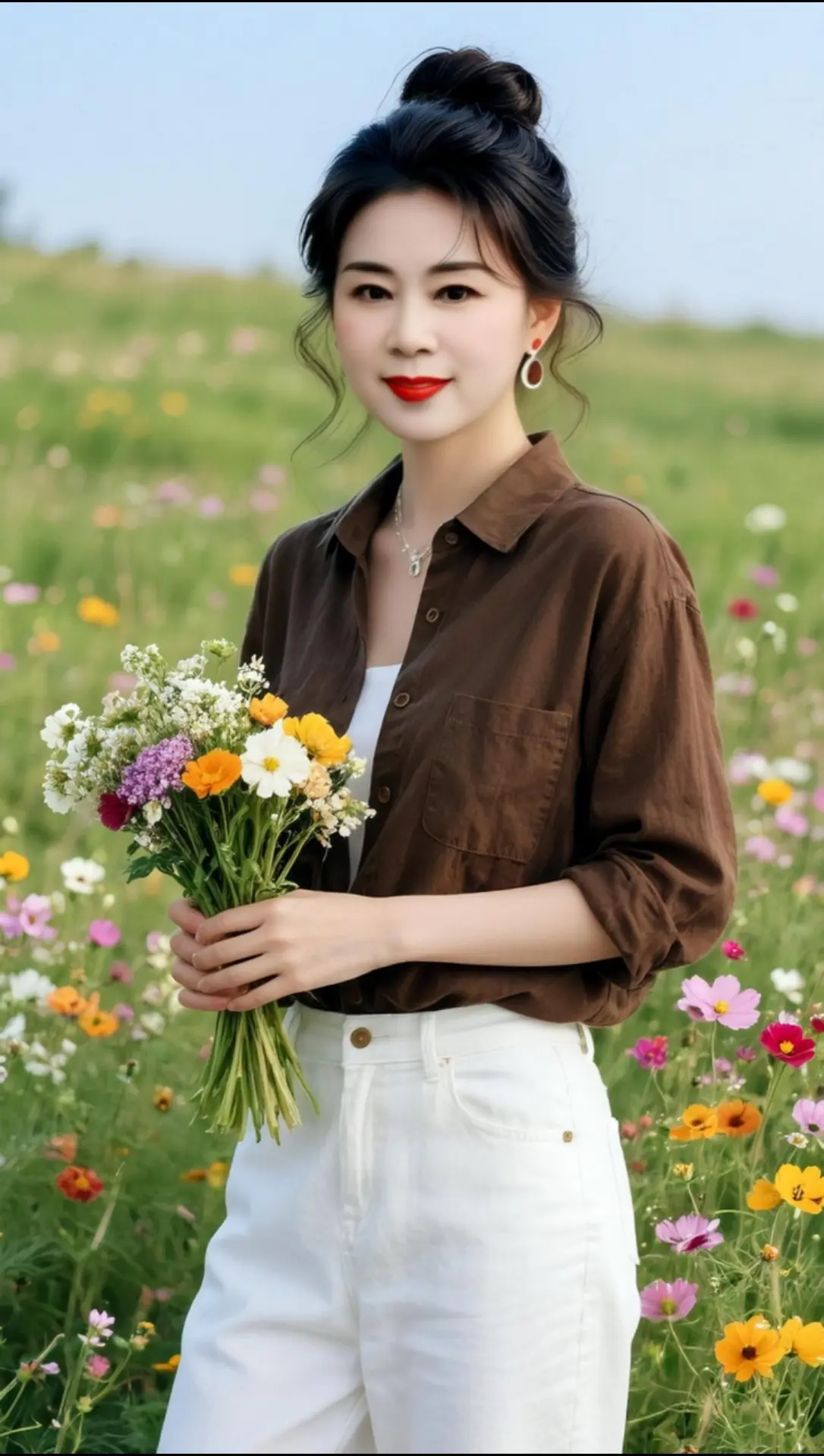 AI草地花束照 随变ai随便玩