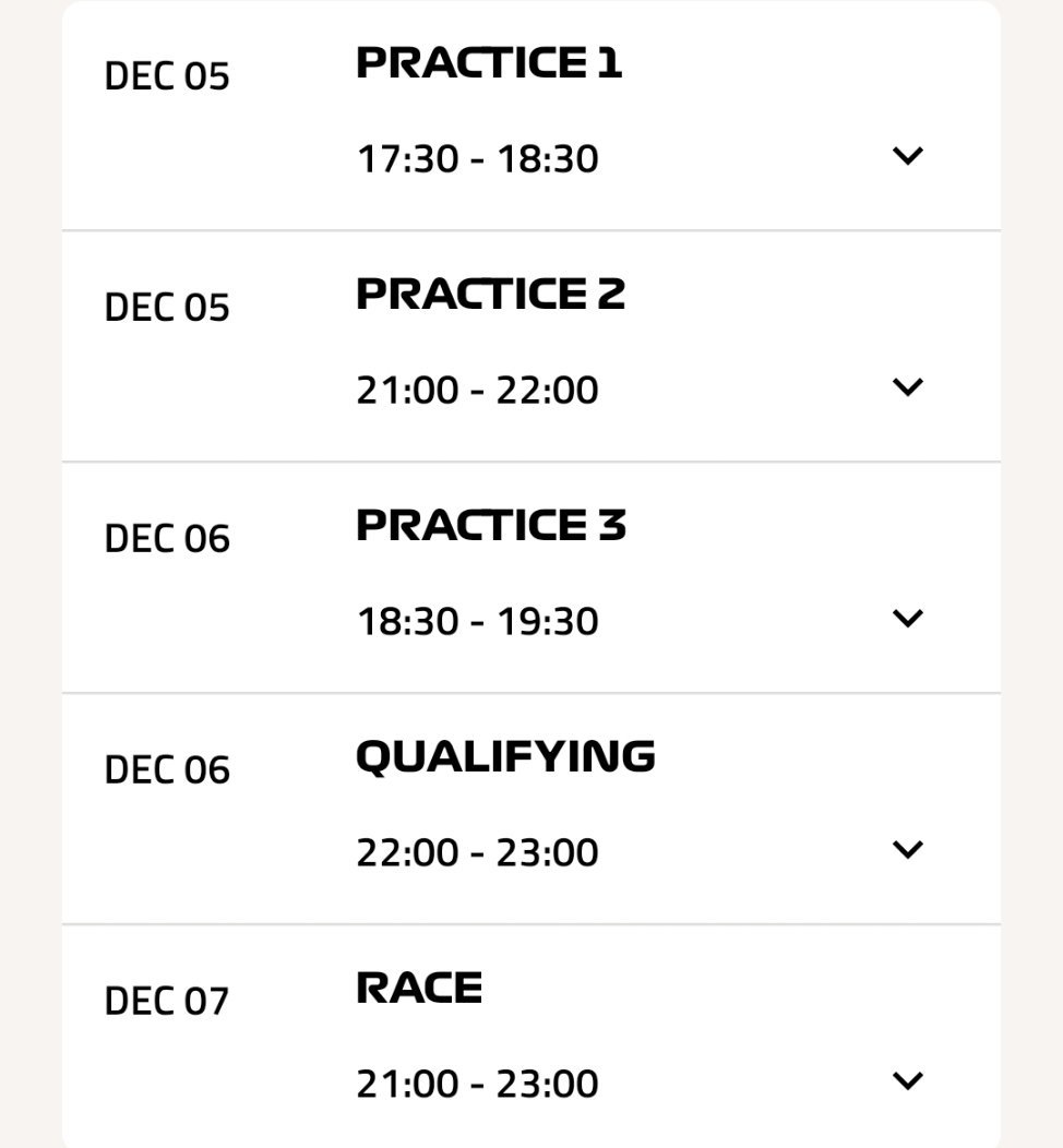 ⚠️本周2025赛季F1阿布扎比🇦🇪大奖赛 本赛季收官之站🏁12月05日 