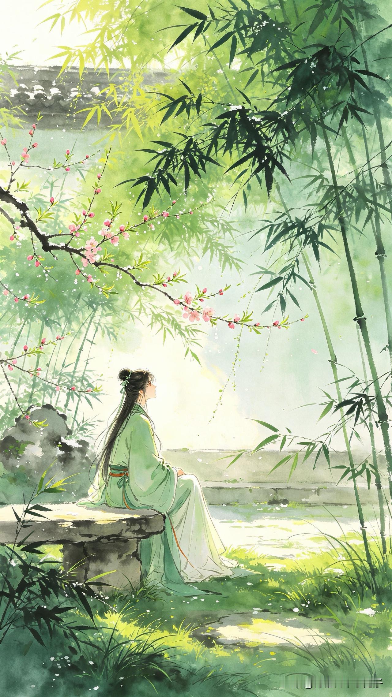 嫩蕊含烟带露萌，
东君暗遣绿初盈。
一庭未觉寒消尽，
      
…………请师