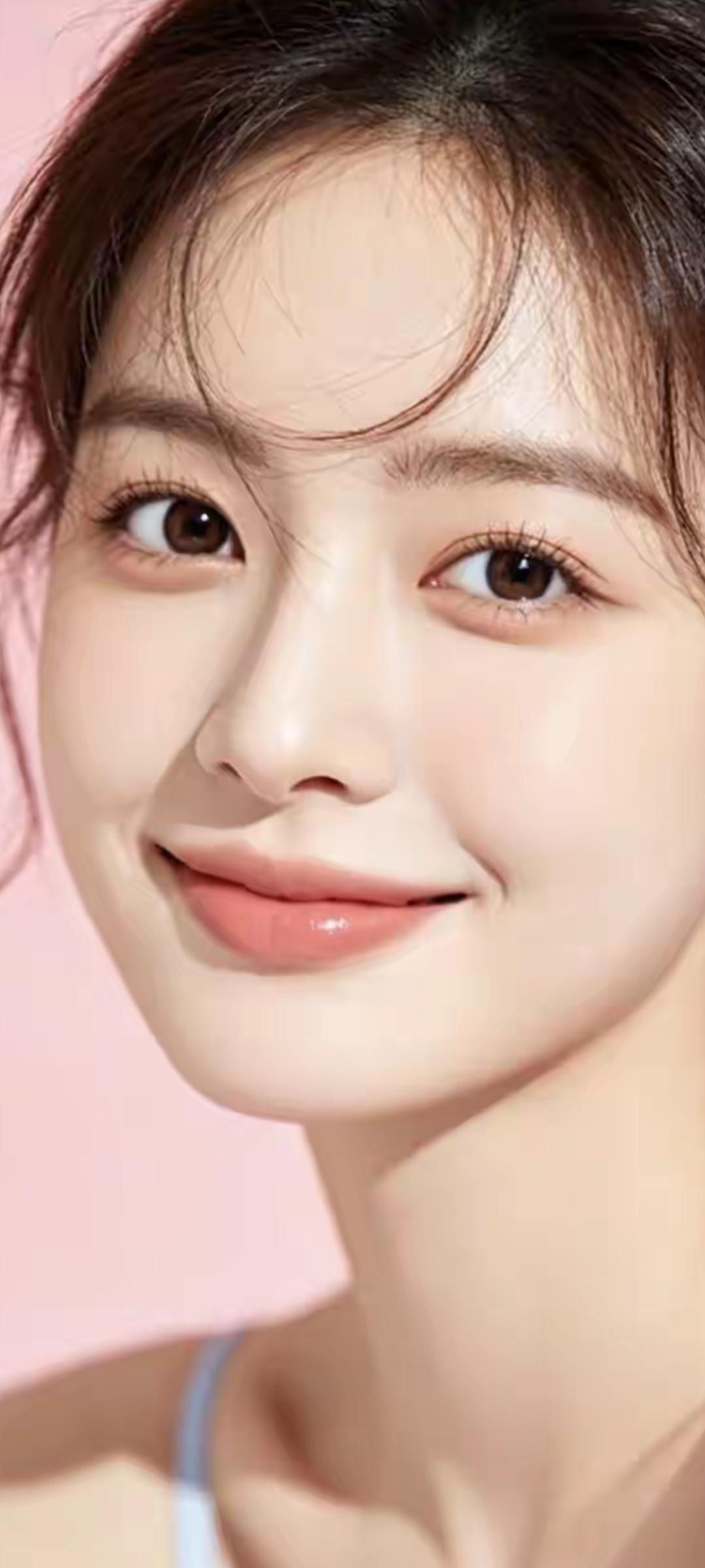 甜美少女，粉嫩妆容，元气满满！🌸💕
