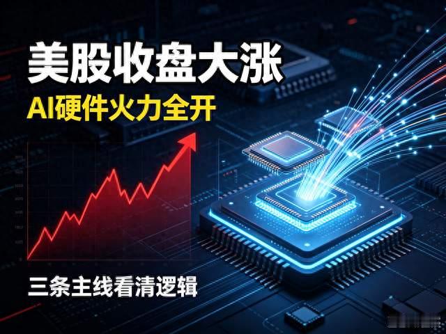 美股收盘AI硬件上游火力全开，存储、光通信、半导体设备批量大涨