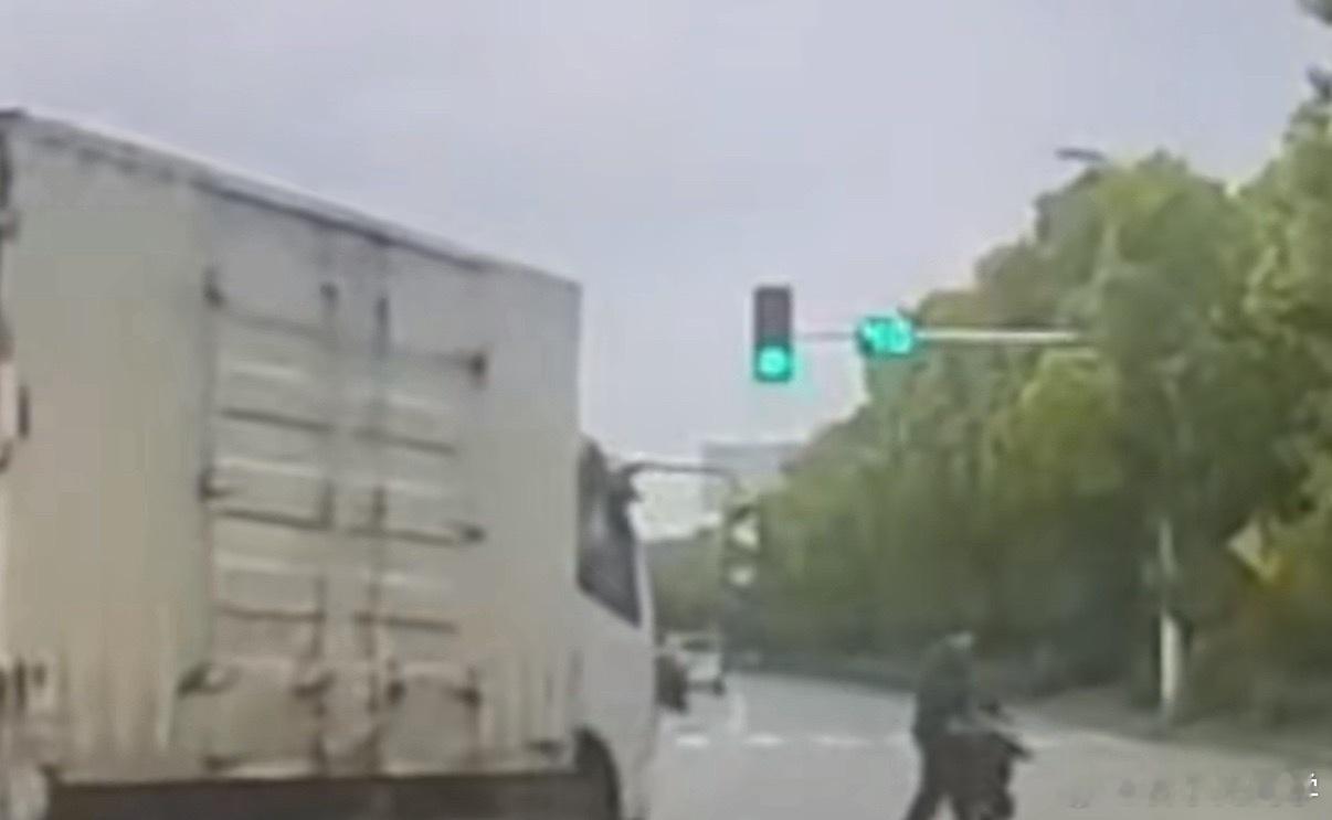 交警回应货车压线挡车护住女子小孩每次看到带着小孩的大人在路上乱闯红绿灯，这是莫名