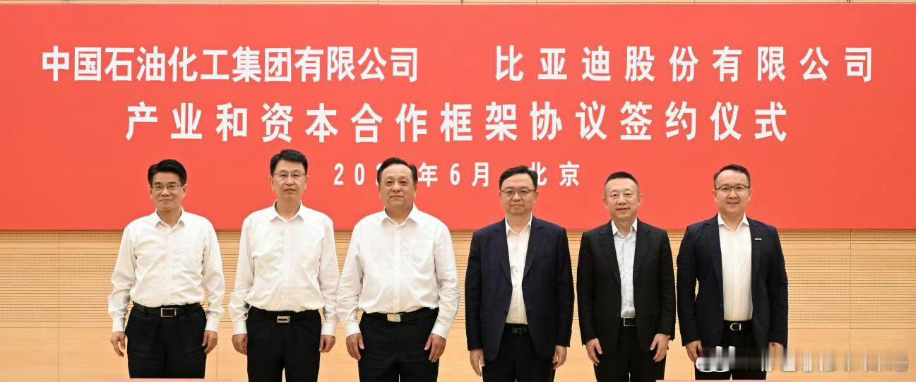 比亚迪携手中国石化深化战略合作 这场合作一签，留给那些没有国家队基建背书、全靠自