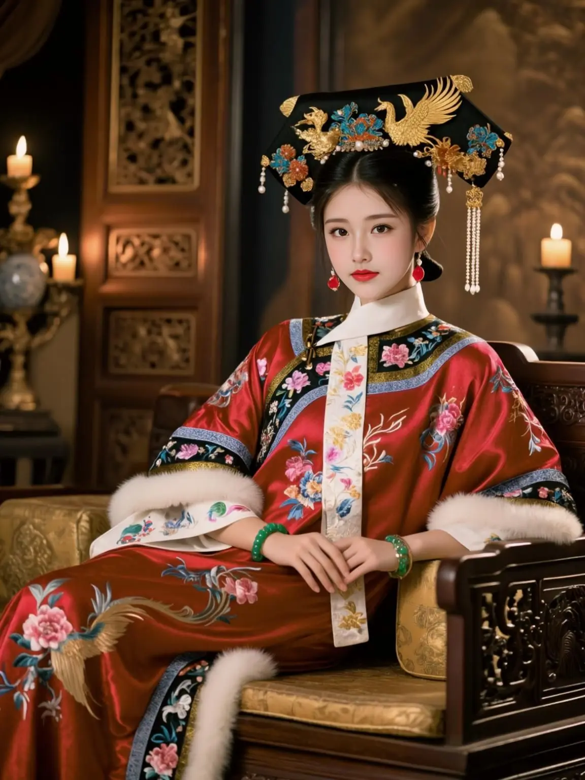 清朝贵妃写真照。