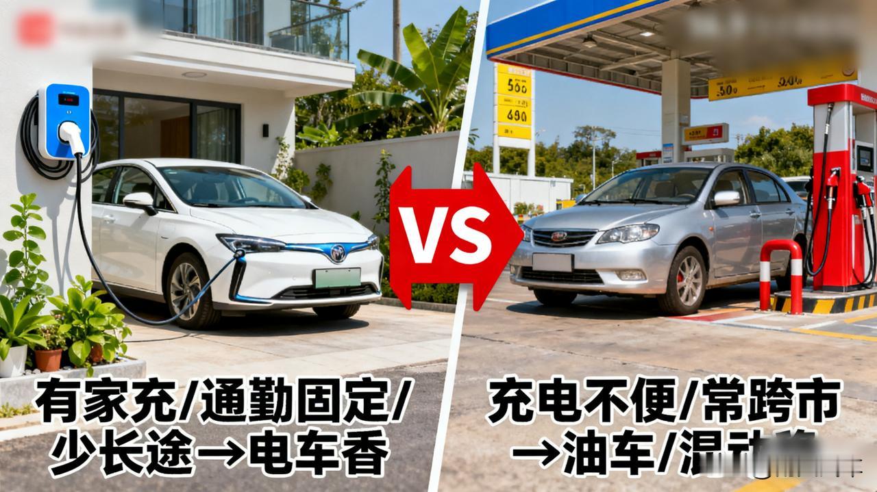 家用第一辆车，买油车还是电车？作为一个双车车主，我的建议很中肯…

有家充桩、日
