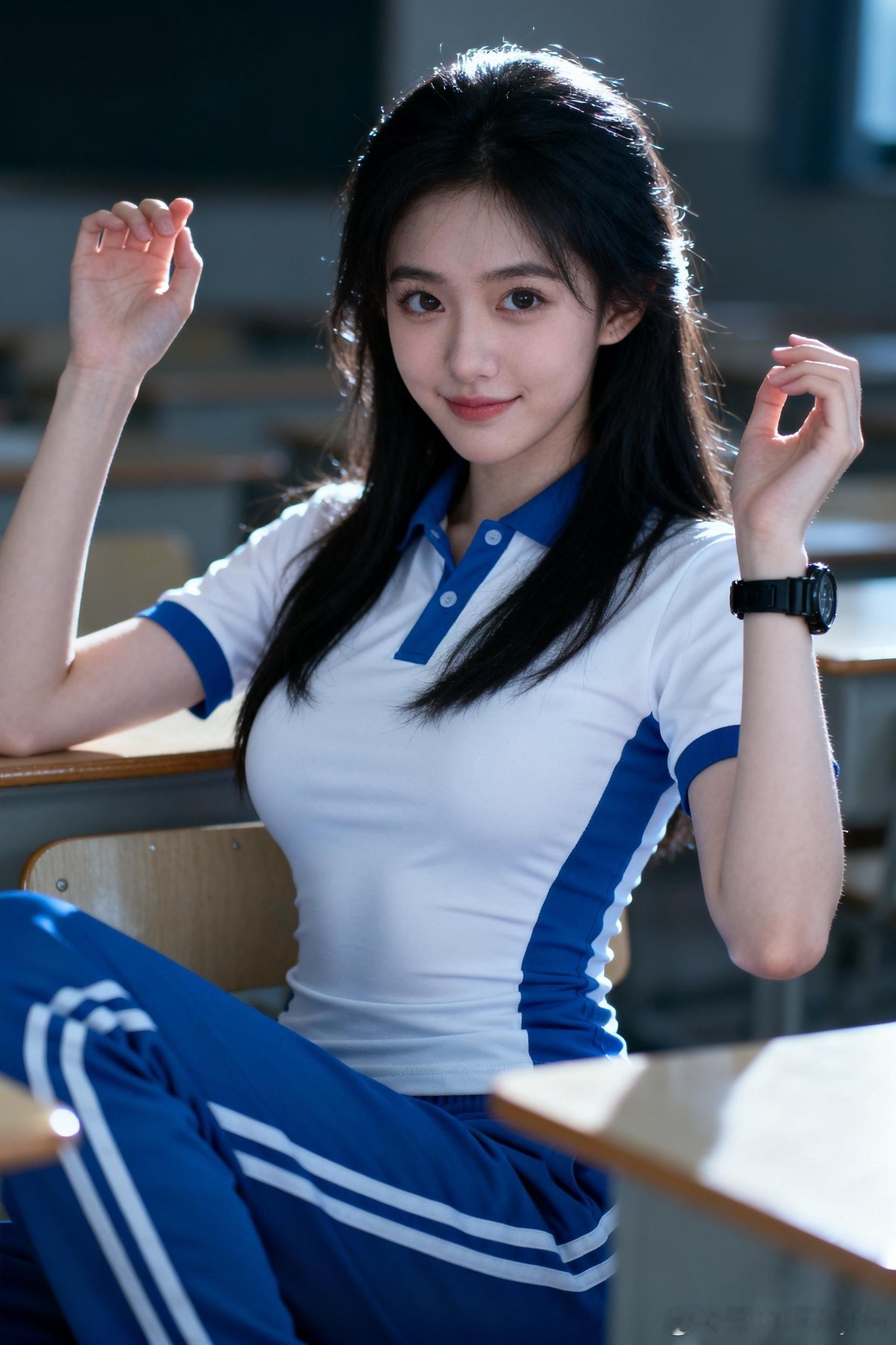 齐刘海是少女感的标配，再加上甜甜的笑！有没有甜到你啊？🤪行摄漫记聂小仙