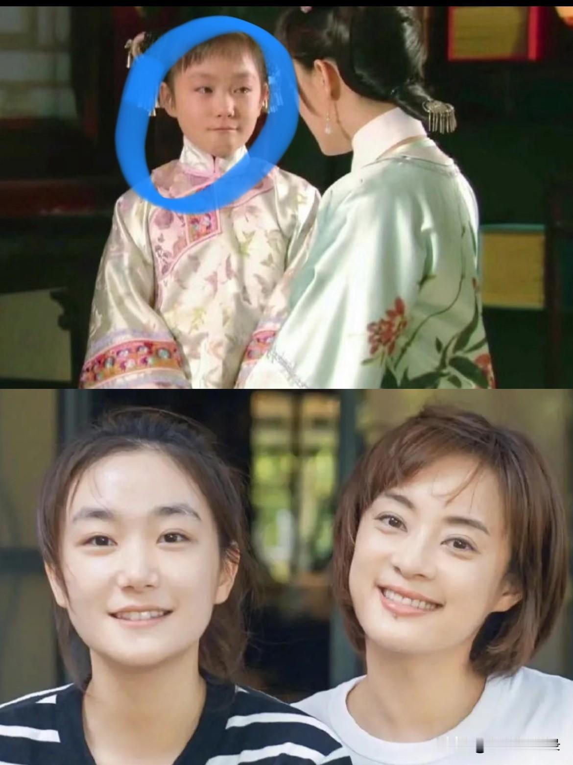 才知道！
原来孙俪的亲妹妹演过甄嬛传
以前看报道说
孙俪爸妈离婚时
她爸没有给一