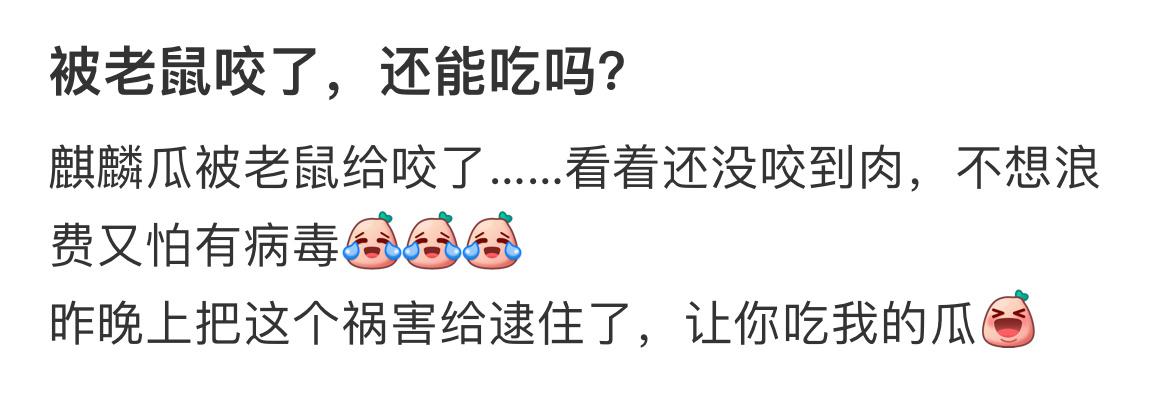 被老鼠咬了，还能吃吗？ ​​​