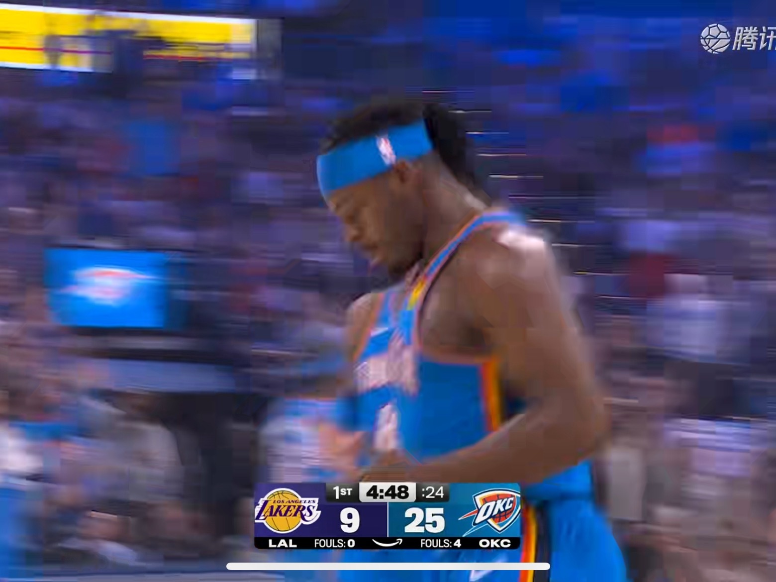 开局被打爆！全队8次失误，仅得9分湖人vs雷霆