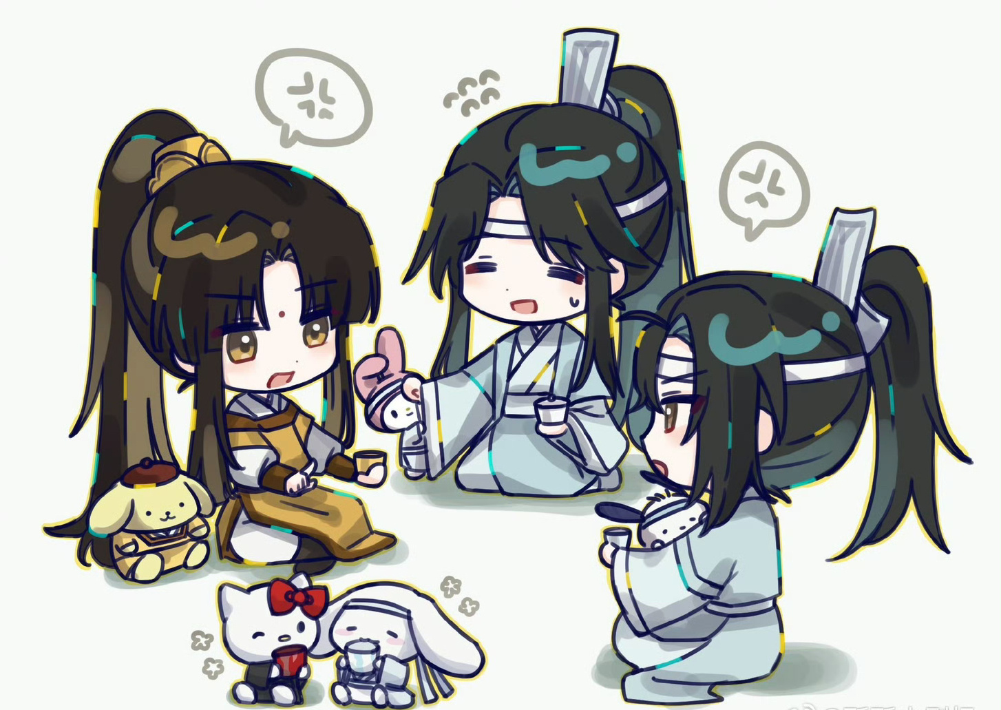 魔道祖师动画  魔道祖师  这是在玩什么兔子🐰游戏哈哈哈[哈哈]x: yuuk