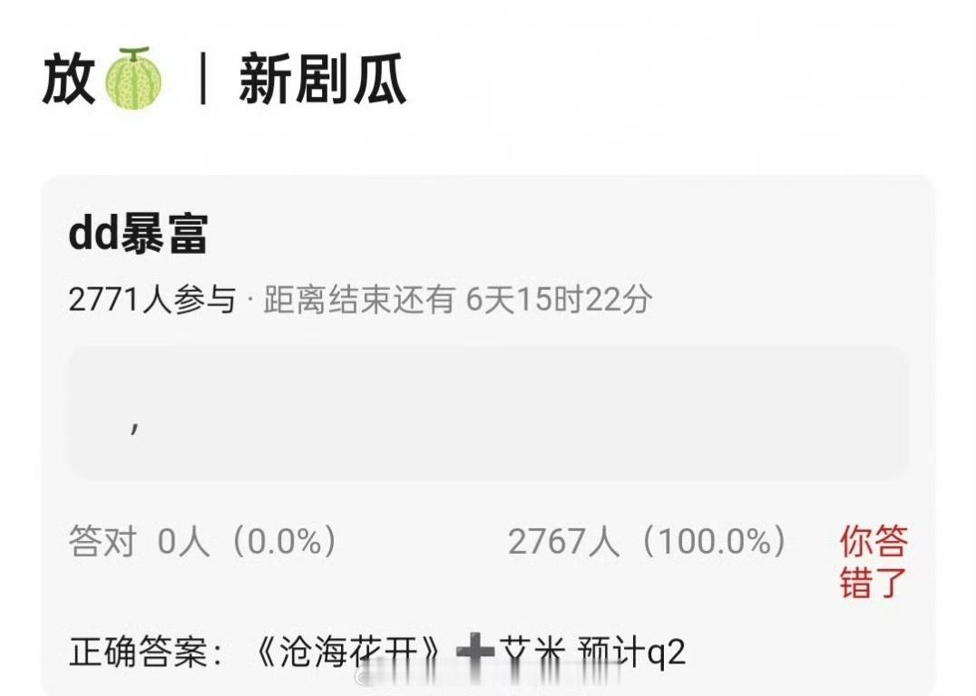 《月都花落》女主换艾米了 