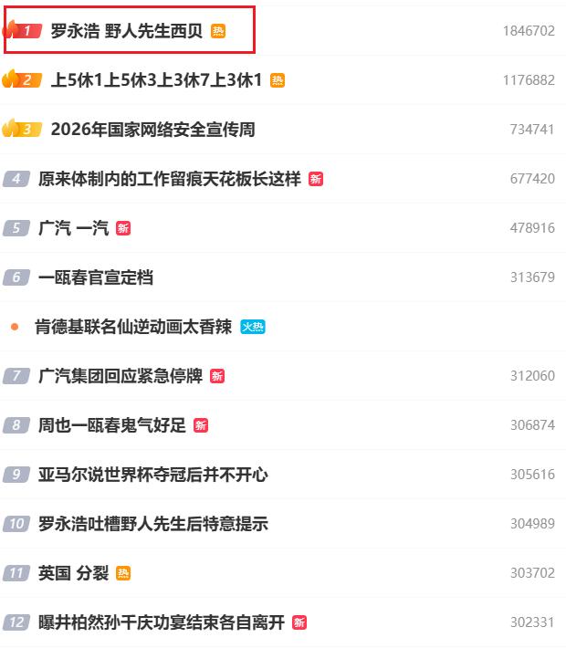 几天前罗永浩点评野人先生冰淇淋的话题，今天被冲上了热搜第一。
罗永浩在机场吃了一