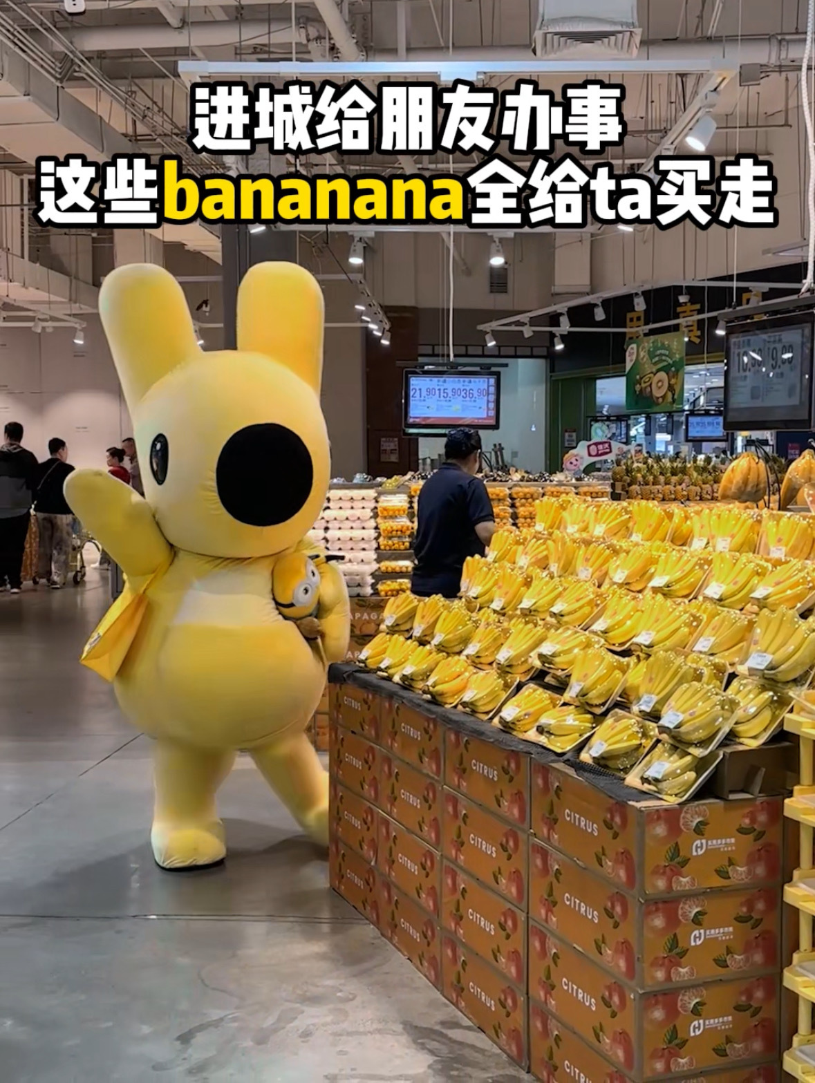 北京偶遇袋鼠买香蕉官方玩梗我也认了，太抽象了。打开美团搜【bananana】，才