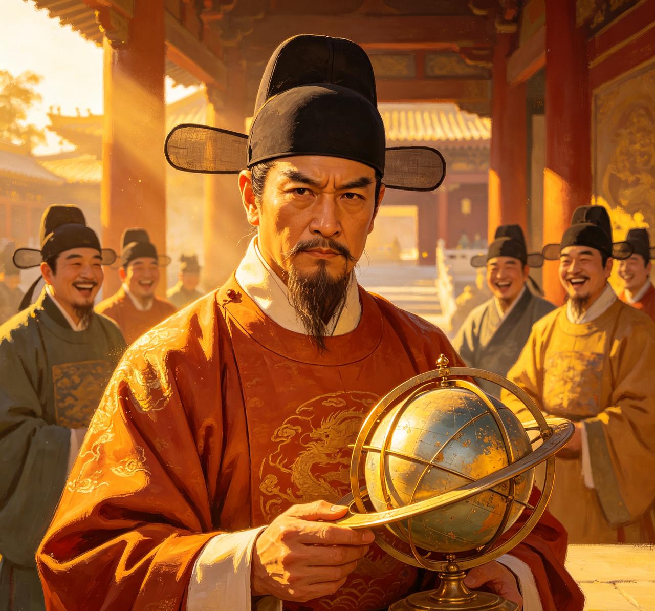 贞观初年，太史令李淳风断言：三日后将有日食发生。然而，彼时大唐四海升平，百官们暗