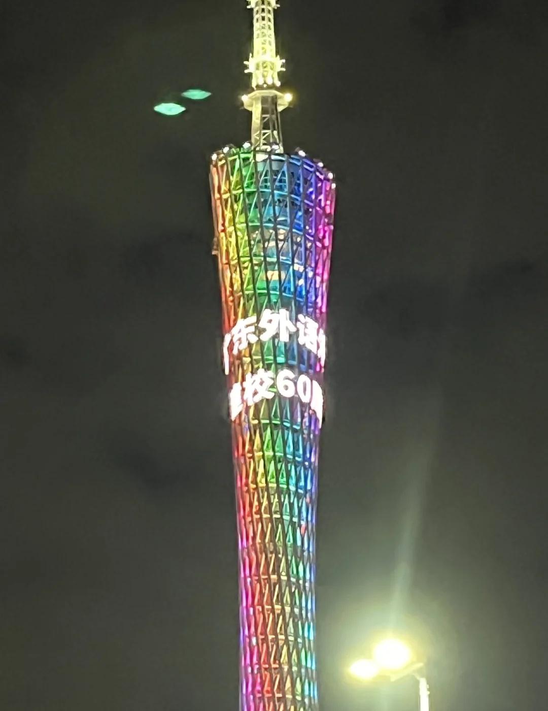 广州塔广外60周年
是不是太小了。老师。
广东外语外贸大学 60周年