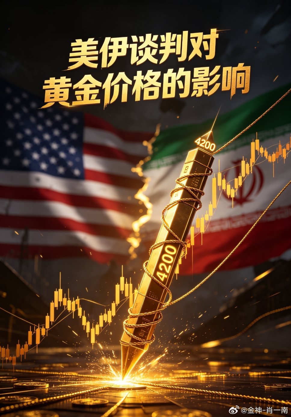 黄金最低来到了4170附近，处于两个月低位；美伊边打边谈、僵局难破，短期压制与避
