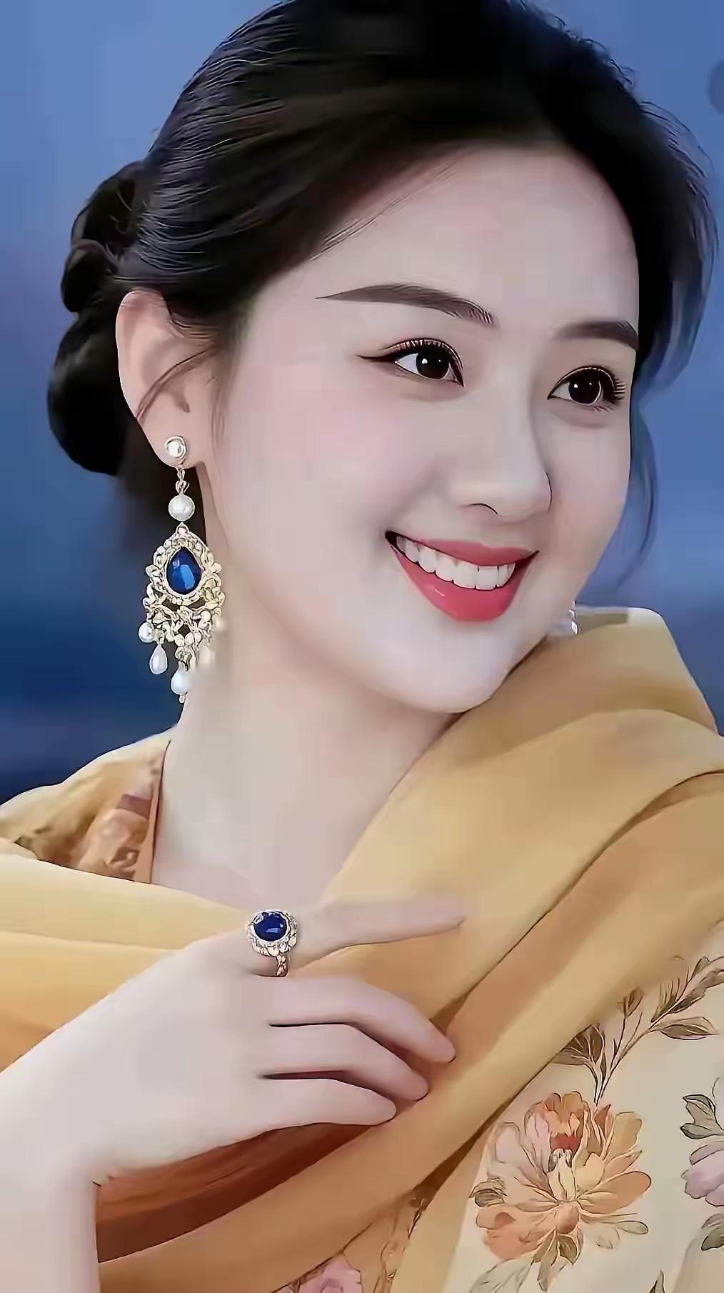 灿烂的脸   微笑的花                             