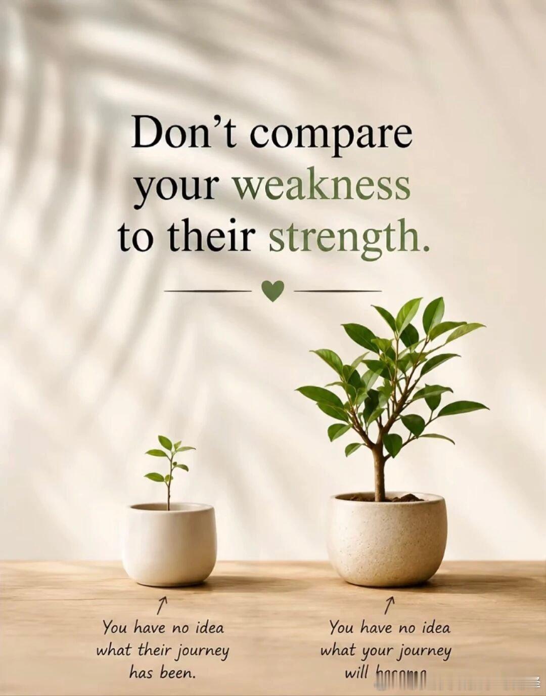 Don't compare your weakness to their str