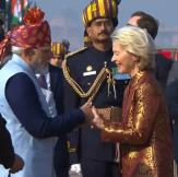 欧盟委员会主席冯德莱恩今天（1月27日）发文说：“印度万岁！欧洲和印度的友谊万岁