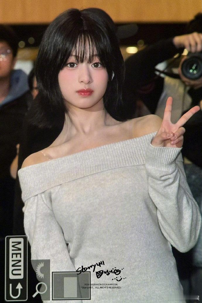 郑雅贤短发造型 今日以短发造型现身机场的BABYMONSTER Ahyeon郑雅