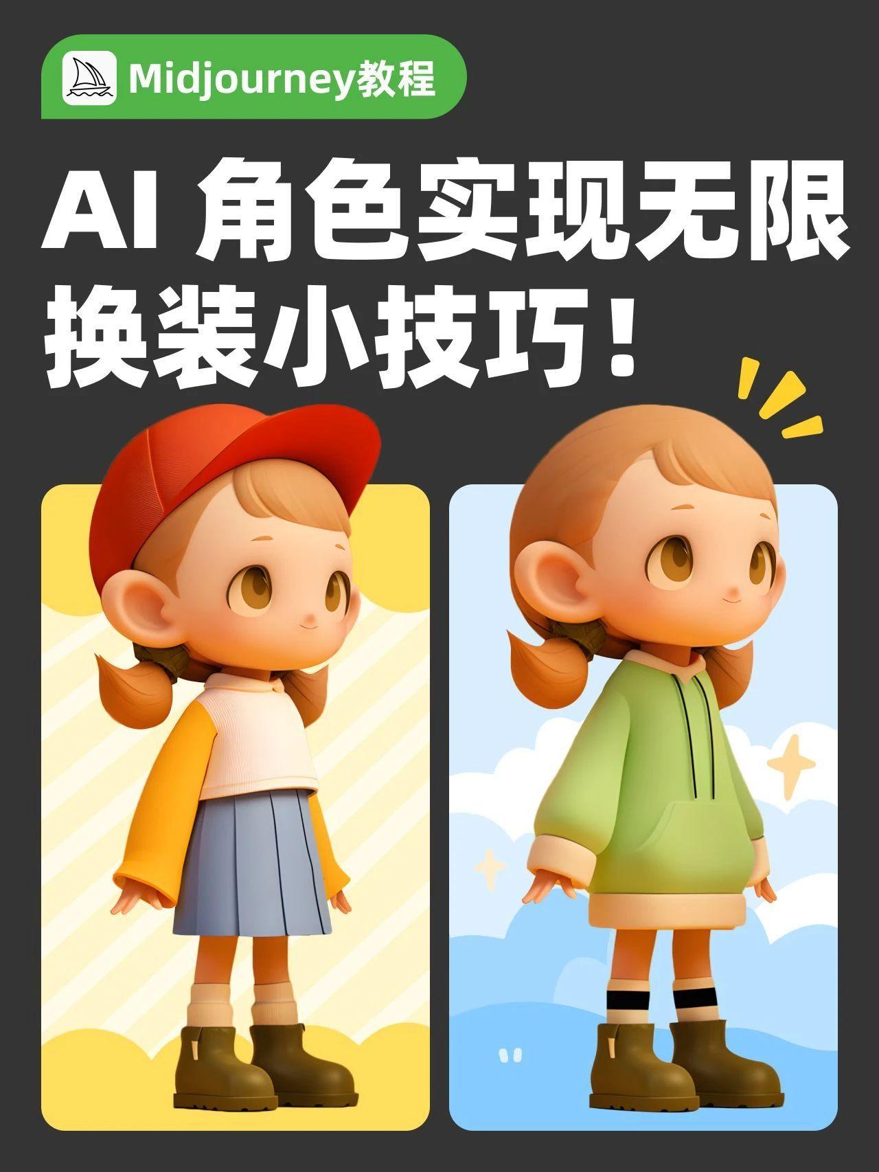 AI 无限换装教程来了-Midjourney！用这个小技巧，角色造型随心换！
?